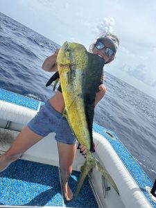Angler Holding Mahi Mahi