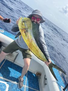 Angler Holding Mahi Mahi