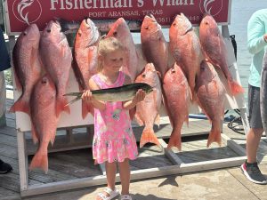 Girl Holding Fish Dock